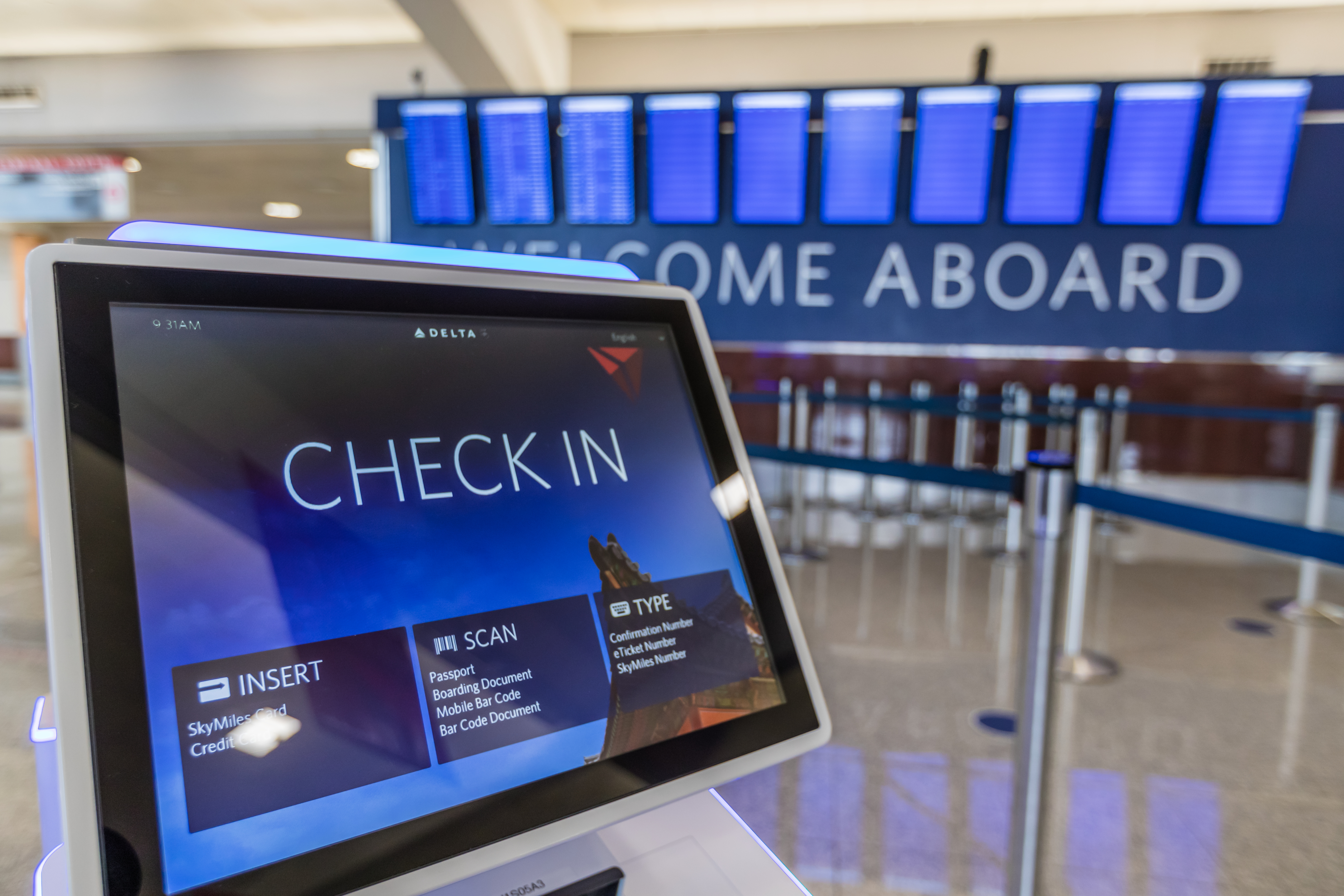 Check-In am Flughafen